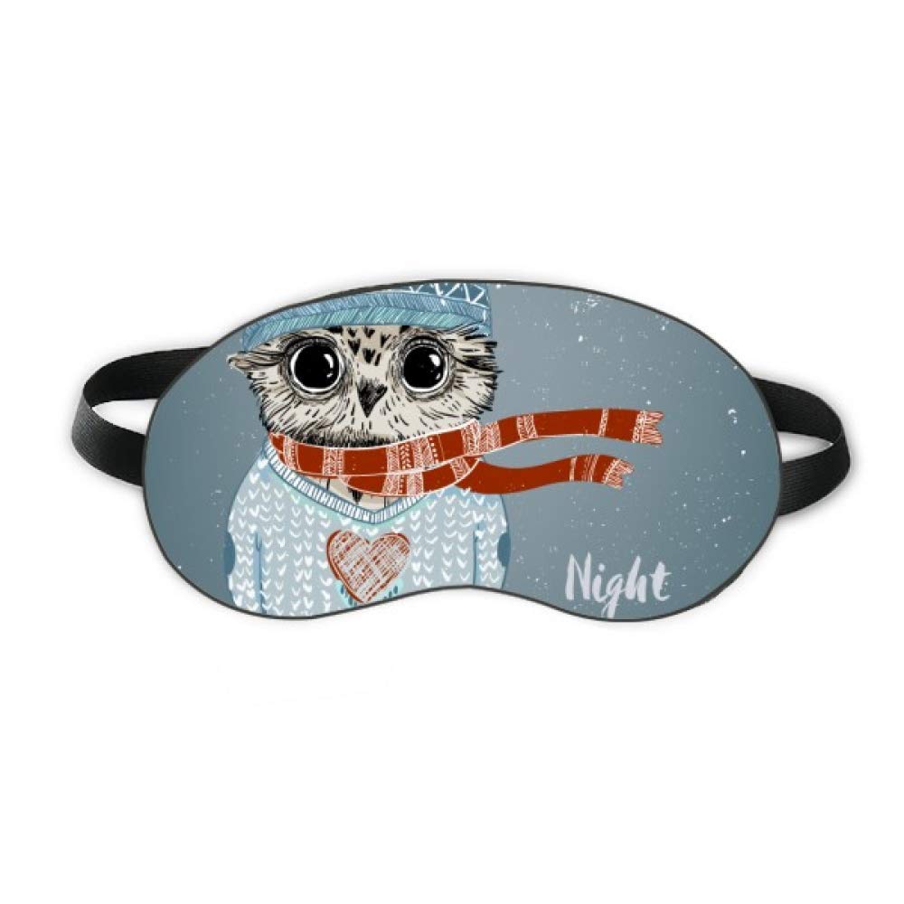 Soft Sleep Eye Mask for Winter Nights - Comfortable Owl Design Blindfold for Better Sleep & Relaxation - Perfect for Travel, Napping & Nighttime Use