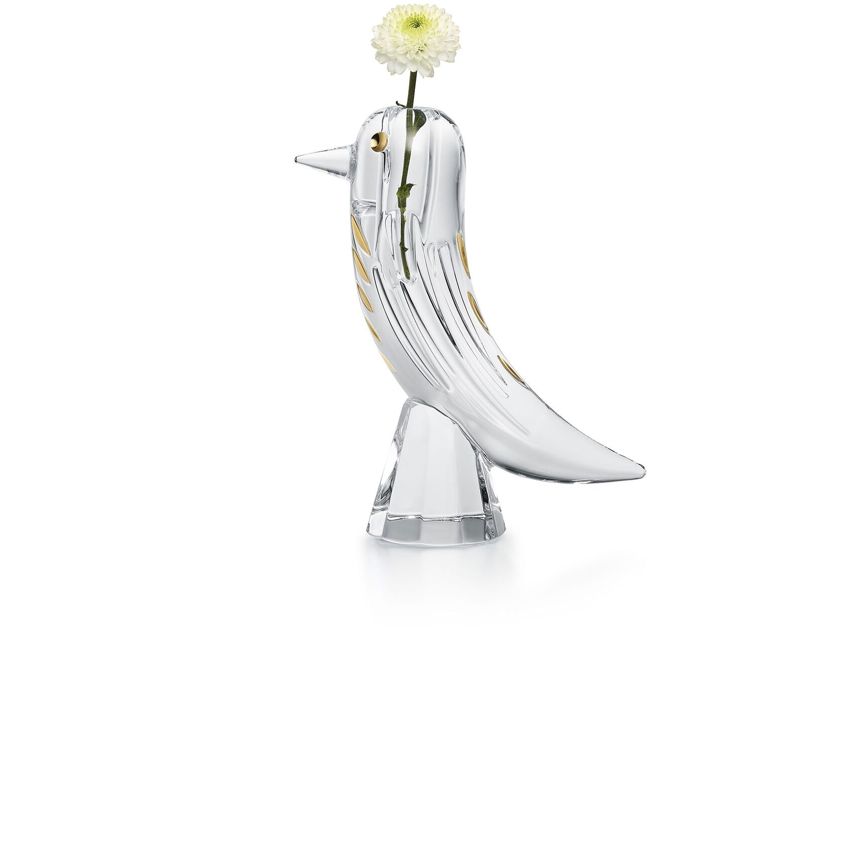 Baccarat Faunacrystopolis Bird Bud Vase - Elegant Crystal Flower Vase for Home Decor, Wedding Centerpieces & Luxury Gift Giving