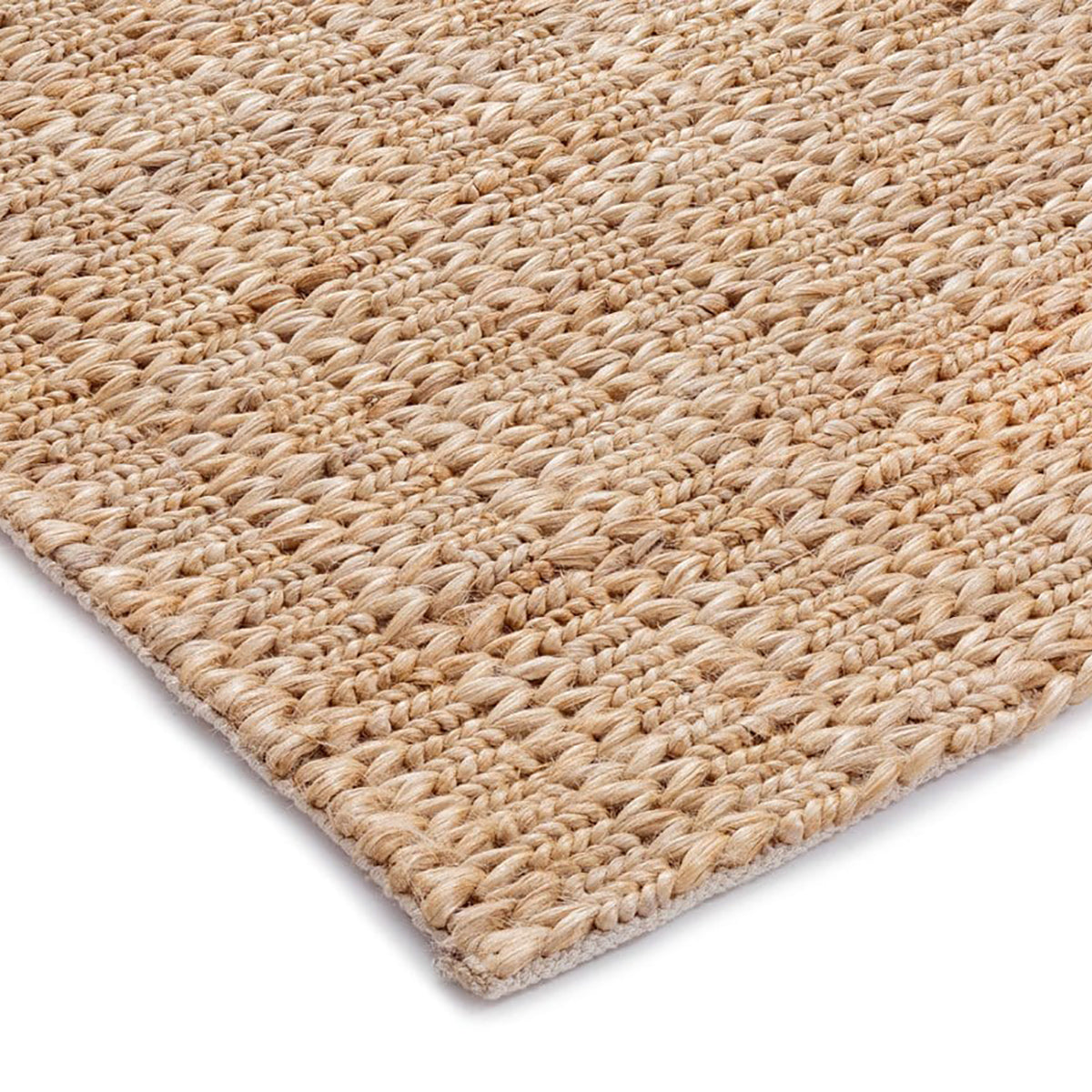 Amare Braided Jute Rug - Natural Fiber Floor Mat for Living Room, Bedroom & Patio - Eco-Friendly Home Decor