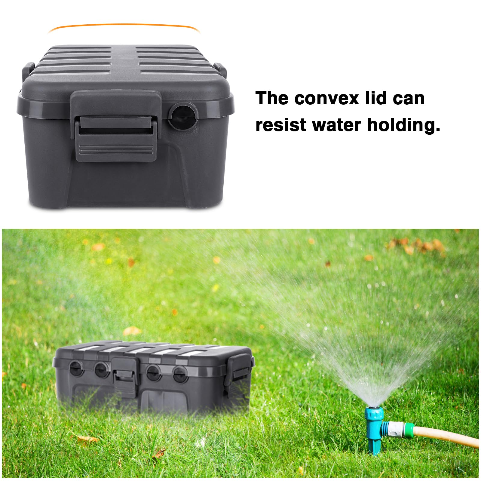 Flemoon IP54 Waterproof Storage Box - Large Capacity Outdoor Weatherproof Container for Camping, Hiking & Beach (Gray)