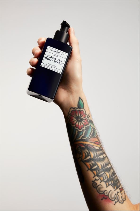 Murdock London Black Tea Scented Body Wash - 250ml | Gentle Foaming Cleanser for Men & Women | Made in England | Perfect for Daily Shower & Spa Relaxation