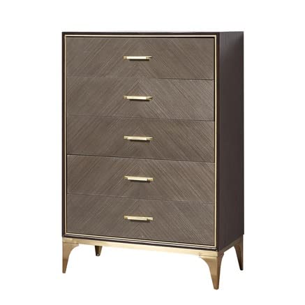 Modern 5-Drawer Dresser & Storage Cabinet - Simple Design for Bedroom, Living Room, Small Apartment - Multifunctional Closet Organizer with Ample Storage Space (Perfect for Clothes, Toys, and Home Organization)
