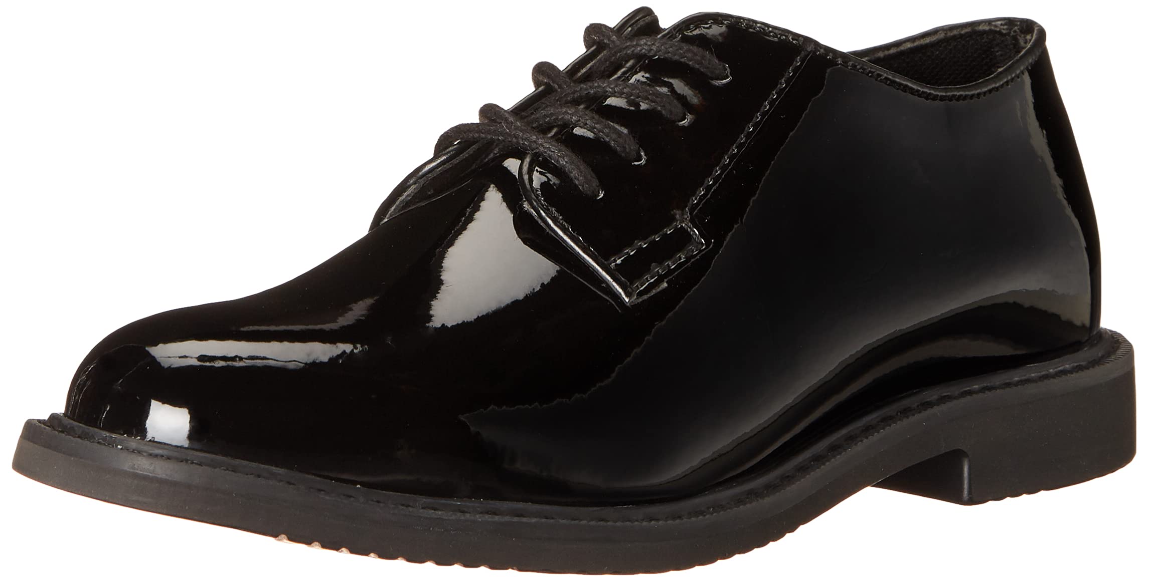 Bates Women's Sentry Oxford High Gloss Leather Work Shoes - Professional Slip Resistant & Comfortable for Nurses, Security & Law Enforcement