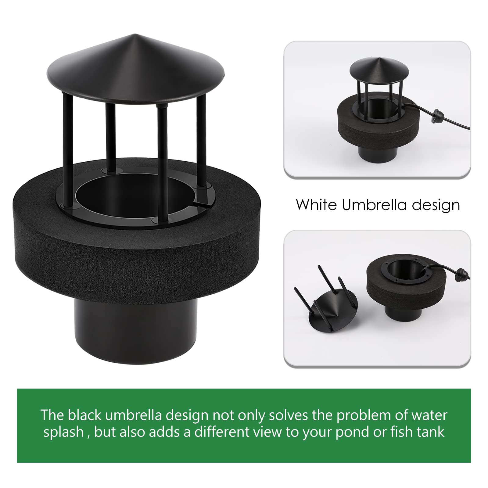 Mxmoonant Black Splash Guard & Float for Single-Head Ultrasonic Mist Maker - Water Depth Over 10cm/3.94inch (Mist Maker Not Included) - Perfect for Humidifiers, Aromatherapy Diffusers & Indoor Water Features