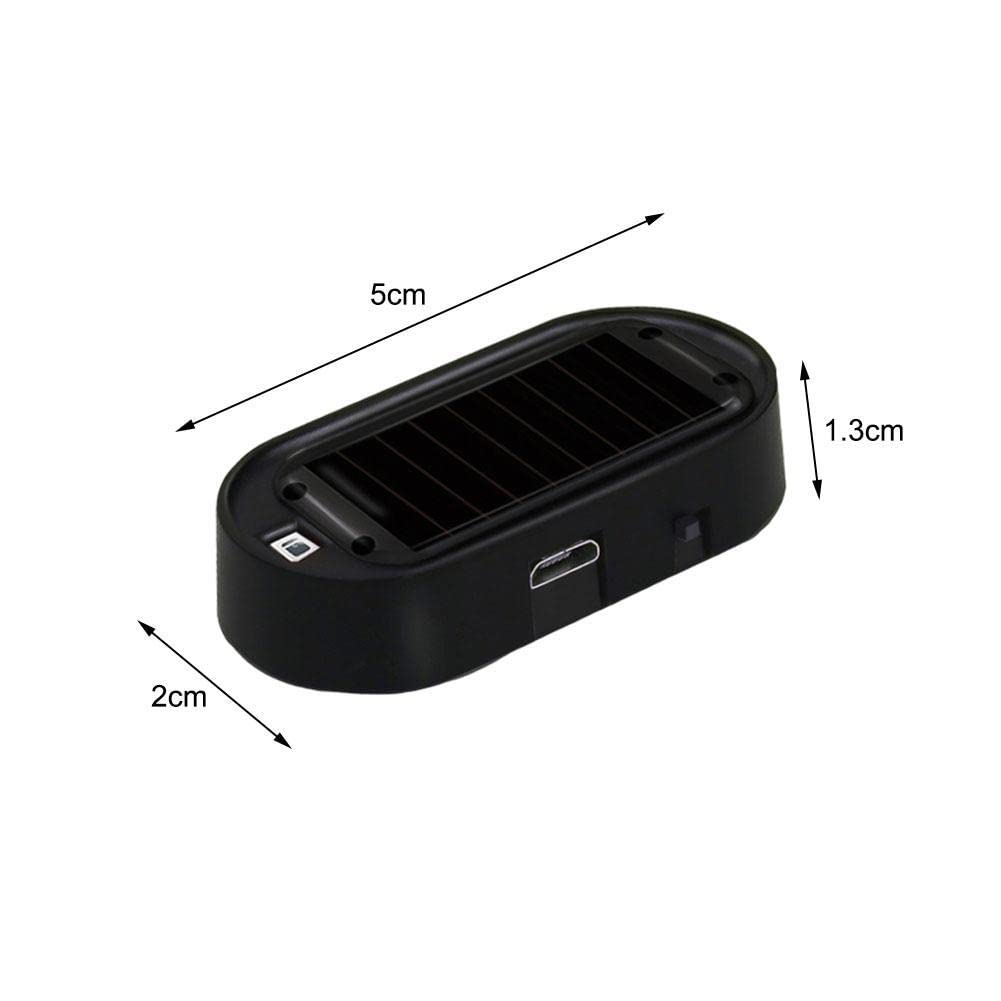 Solar Car Alarm LED Light - Solar Powered Anti-Theft Warning Light with Flashing Security LED & USB Port for Vehicle Protection | Perfect for Parking Security, Nighttime Deterrent, and Theft Prevention in Cars, Trucks, and SUVs
