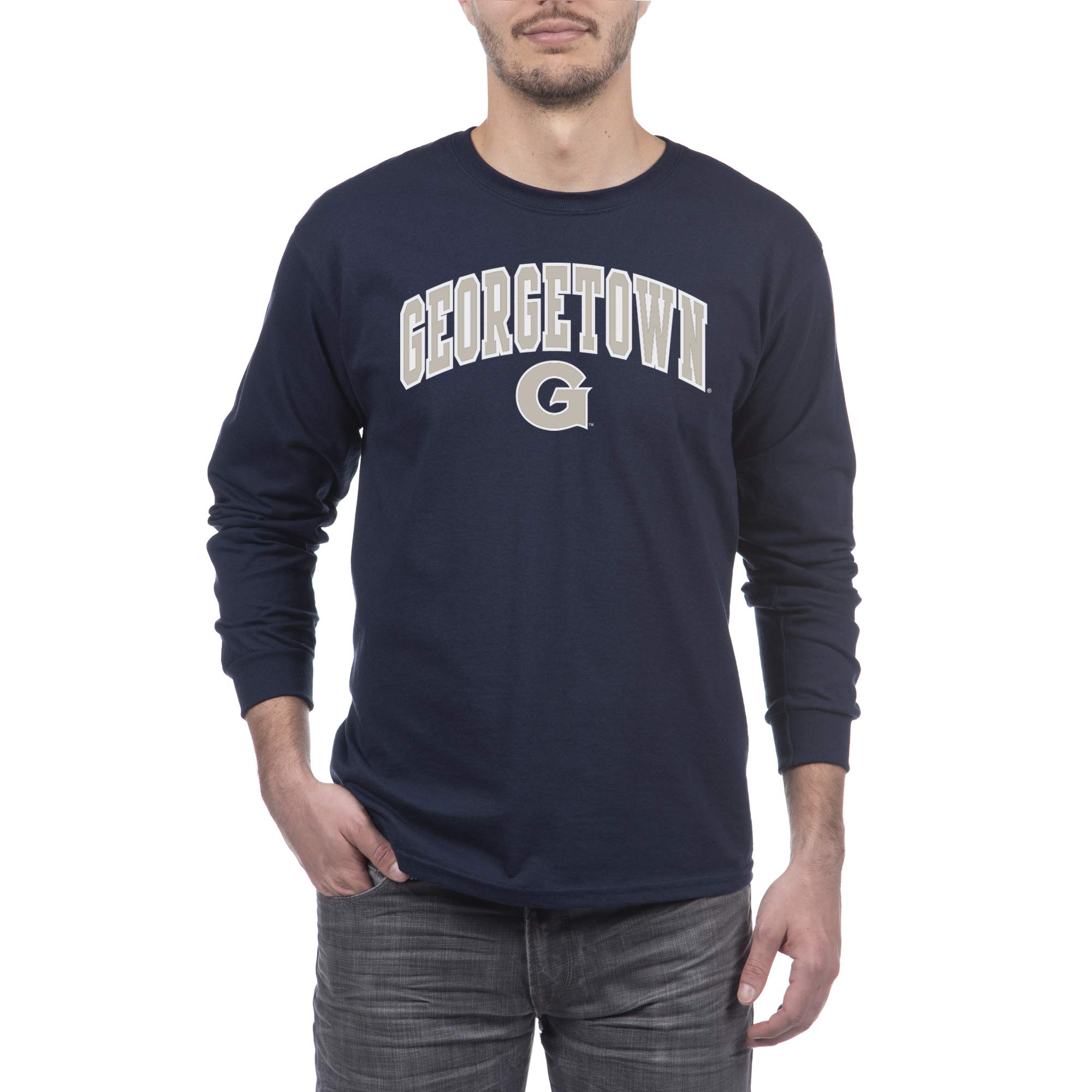 Elite Fan Shop Men's Arch Long Sleeve T-Shirt - Comfortable Cotton Crewneck Shirt for Casual Wear, Work & Outdoor Activities