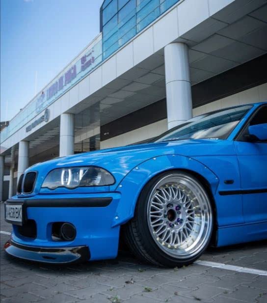 BMW E46 M-Tech 2 Sedan Front Bumper Lip Splitter - CSL Style ABS Plastic Spoiler for Enhanced Aerodynamics | Perfect for Street Racing & Car Shows