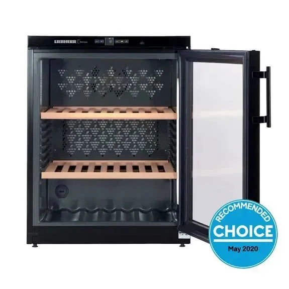 Premium Liebherr 60 Bottle Single Zone Wine Cooler - Black | Professional Wine Storage Cabinet for Home, Restaurant & Wine Cellar | Ideal for Red, White & Sparkling Wines