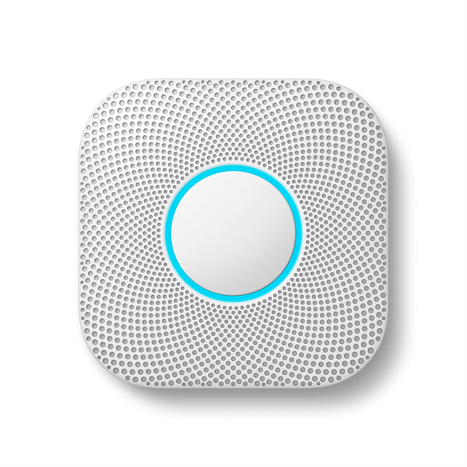 Google Nest Protect - Smart Smoke & Carbon Monoxide Alarm Detector with Wired Connectivity, White - Home Safety & Security for Bedrooms, Kitchens & Living Rooms