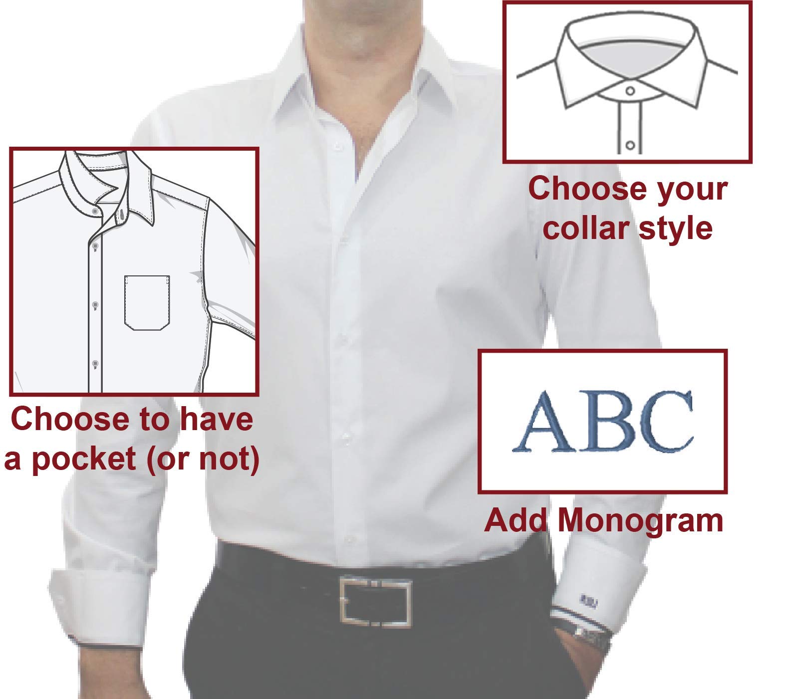 Custom Monogrammed Non-Iron Mini Oxford Dress Shirt in Pure White - Perfect for Business Casual, Weddings & Formal Events (#cc54)