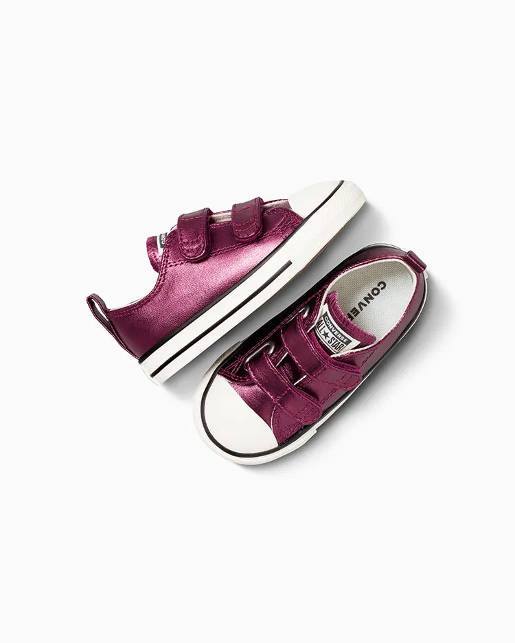 Converse Kids Chuck Taylor All Star 2V Metallic Rose Sneakers - Lightweight Canvas Shoes for Boys & Girls - Perfect for School, Play & Everyday Wear