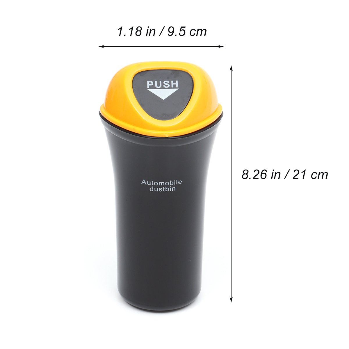 Leakproof Car Trash Can - Auto Vehicle Garbage Bin with Lid, Yellow (for Sedan, SUV, Truck & Road Trip Essentials)