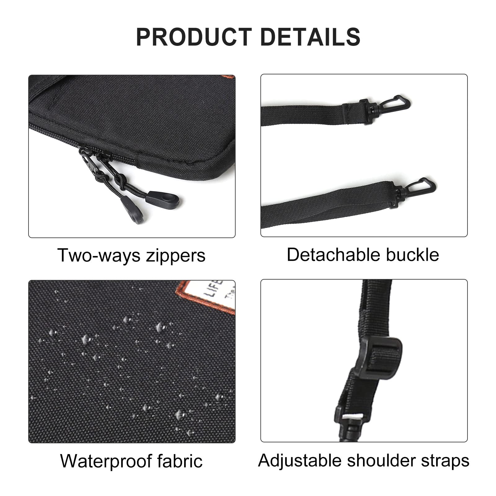 SEAFEW Mini Crossbody Bag for Men & Women - Small Messenger Satchel Shoulder Bag - Perfect for Travel, Work & Everyday Use