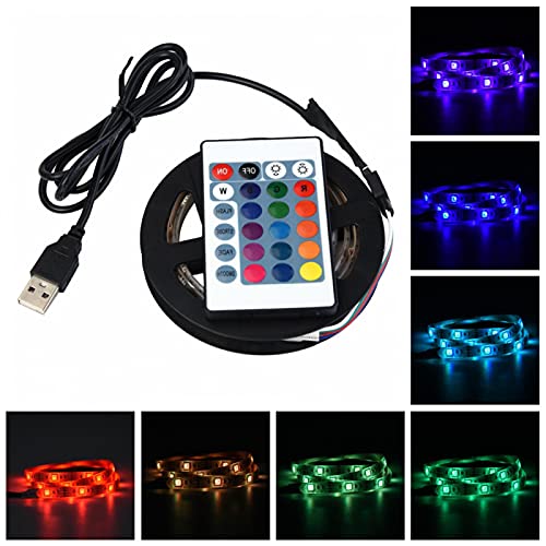 Waterproof 5050 RGB Flexible LED Strip Lights for Home & DIY Decoration - Perfect for Bedroom & Party Lighting