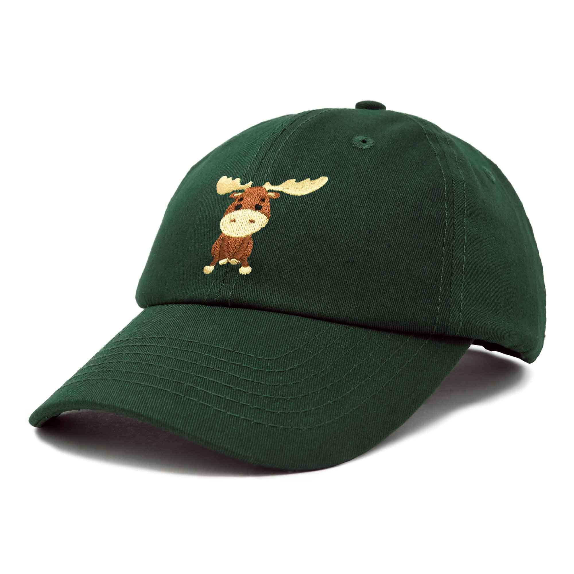 DALIX Cute Moose Hat Baseball Cap for Men Women - Warm Winter Knit Beanie with Animal Ears - Perfect for Outdoor Activities, Skiing, and Christmas Gifts