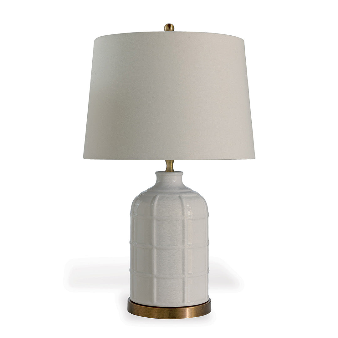 Pasadena Table Lamp in Cream - Vintage Style Desk Lamp for Living Room, Bedroom, or Office Decor