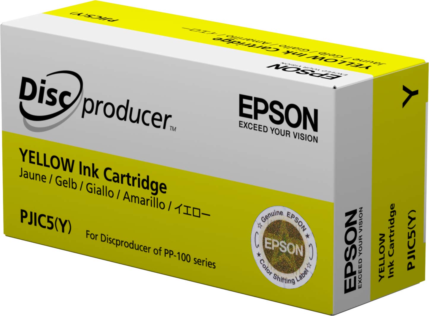 Epson Yellow Ink Cartridge for PP-100 DiscProducer Burner & Inkjet Printer - High-Quality Replacement Ink for Printing CDs/DVDs - Perfect for Home, Office & Professional Disc Labeling