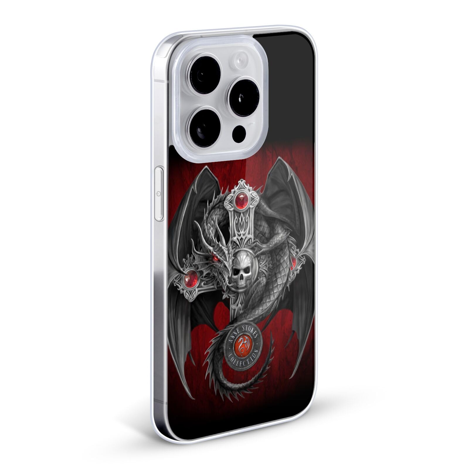 Anne Stokes Gothic Dragon Tribal Soft Gel Case for iPhone 12 Pro Max - Officially Licensed Protective Phone Cover | Perfect for Gothic Lovers, Fantasy Enthusiasts & Unique Style Seekers
