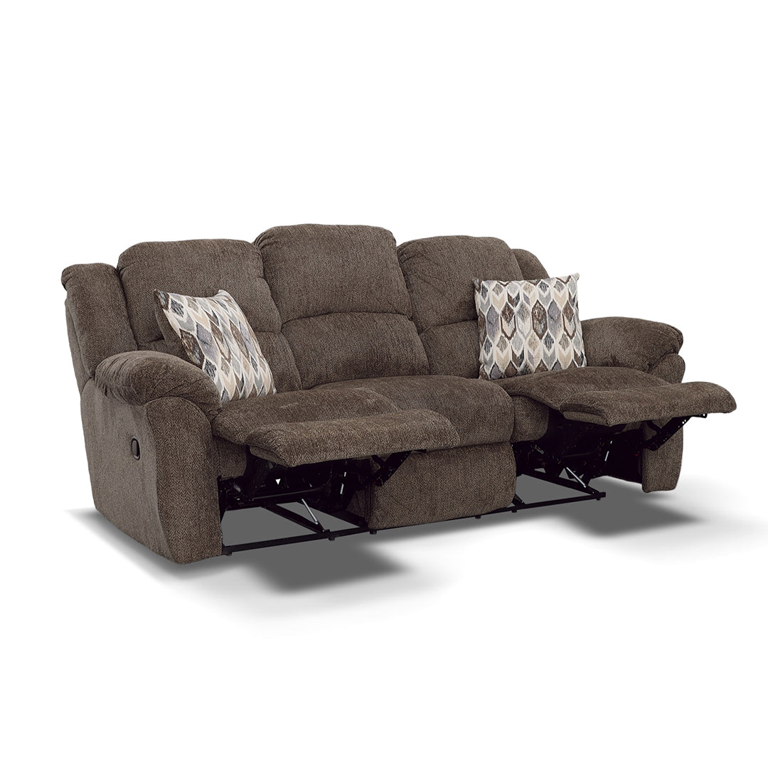 Premium Newport Reclining Sofa - 3-Seater Leather Recliner Couch with Cup Holders & USB Charging Ports - Modern Living Room Furniture for Home Theater & Family Relaxation