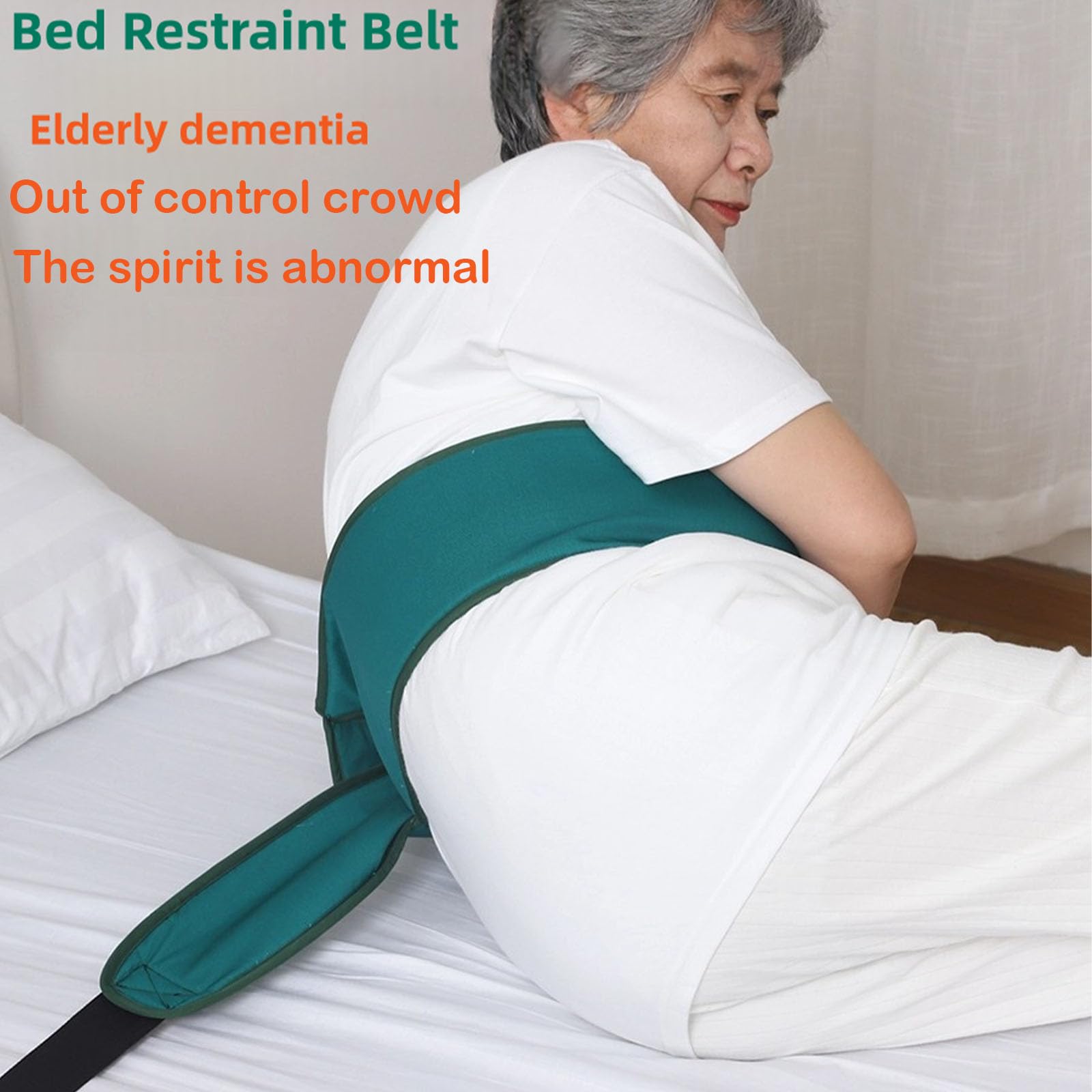 Adjustable Bed Restraints for Seniors & Elderly - Queen Size Safety Straps for Dementia Patients, Headboard & Wheelchair Use - Secure Bed Gait Belts for Adults (1.8m) - Perfect for Home Care & Assisted Living Facilities