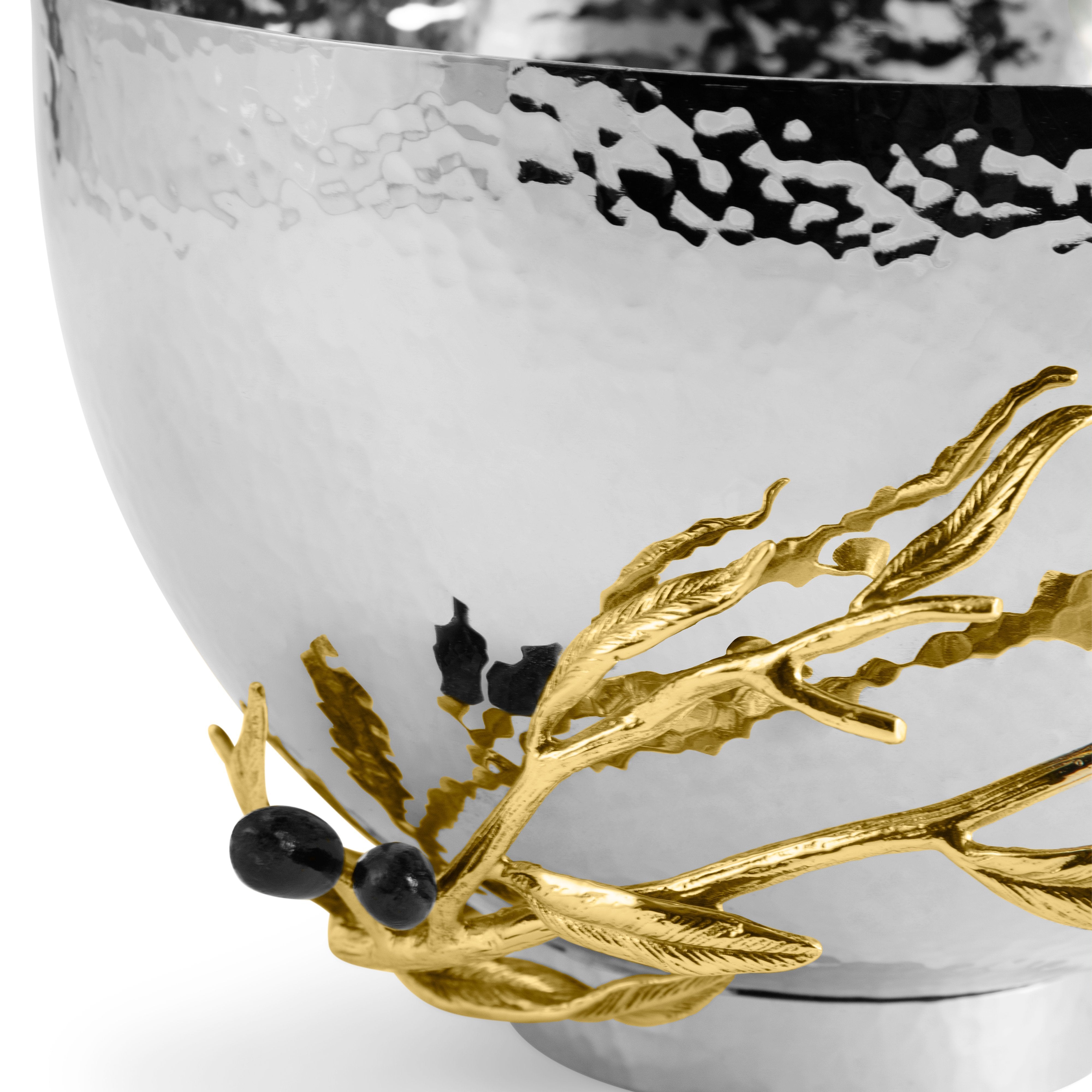 Premium Olive Branch Large Serving Bowl - Handcrafted Ceramic Fruit Salad Bowl for Entertaining, Kitchen & Dining Decor - Perfect for Parties, Holidays & Home Decor