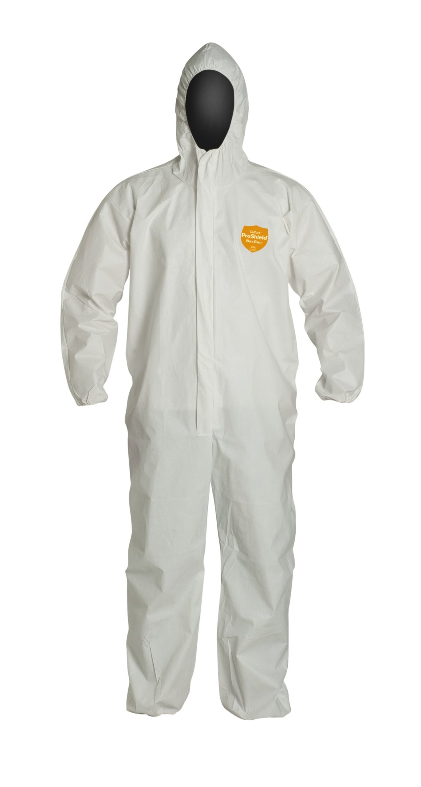 DuPont ProShield 60 NG127S Disposable Protective Coverall with Elastic Cuff, Hood & Storm Flap - White, 2X-Large (25 Pack) - Ideal for Medical, Industrial & Chemical Protection