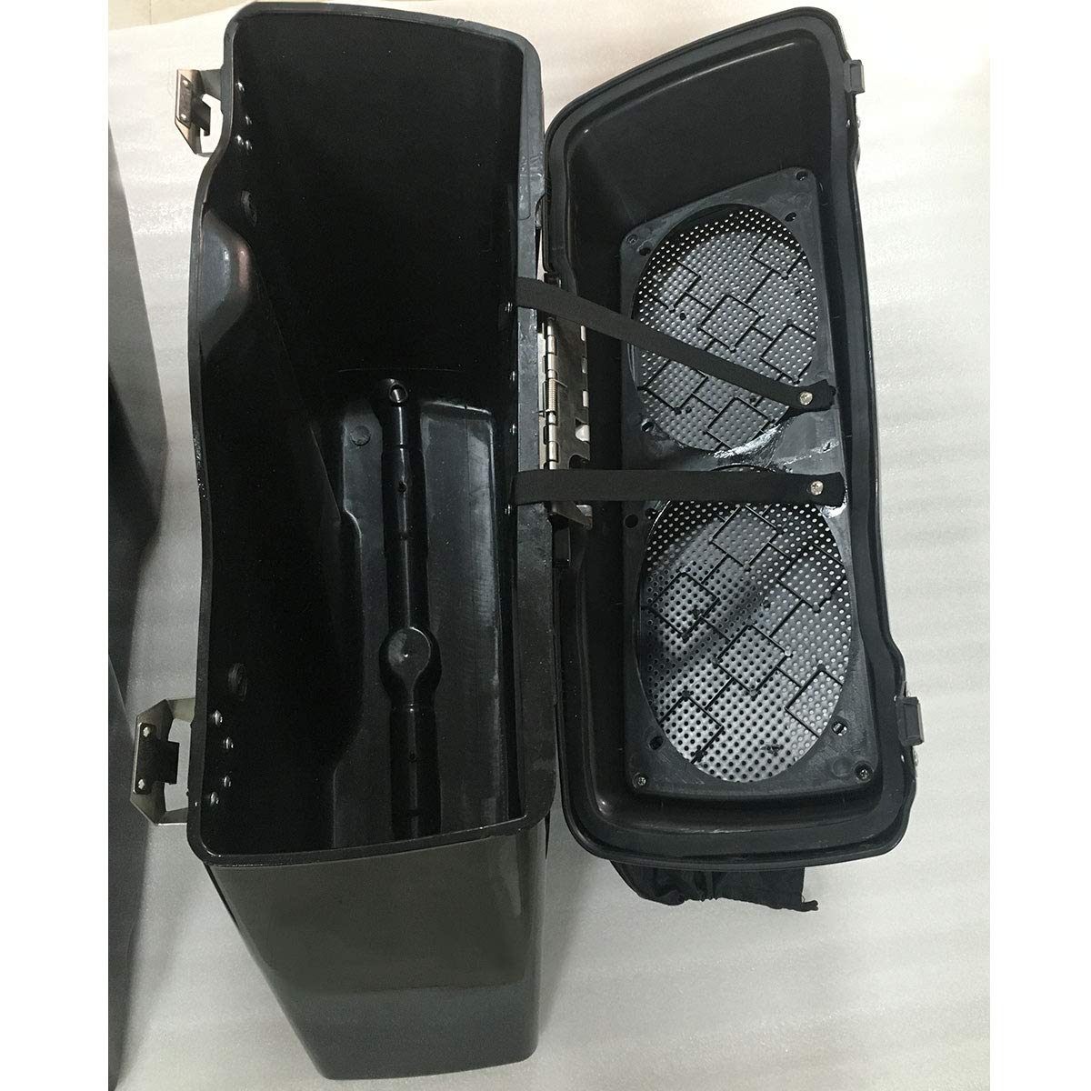 ZXMT Hard Saddlebags with 6x9 Dual Speaker Lid for Harley Davidson Touring & Electra Glide Motorcycles (1994-2013 Models) - Perfect for Long Rides, Music Lovers & Custom Bike Upgrades