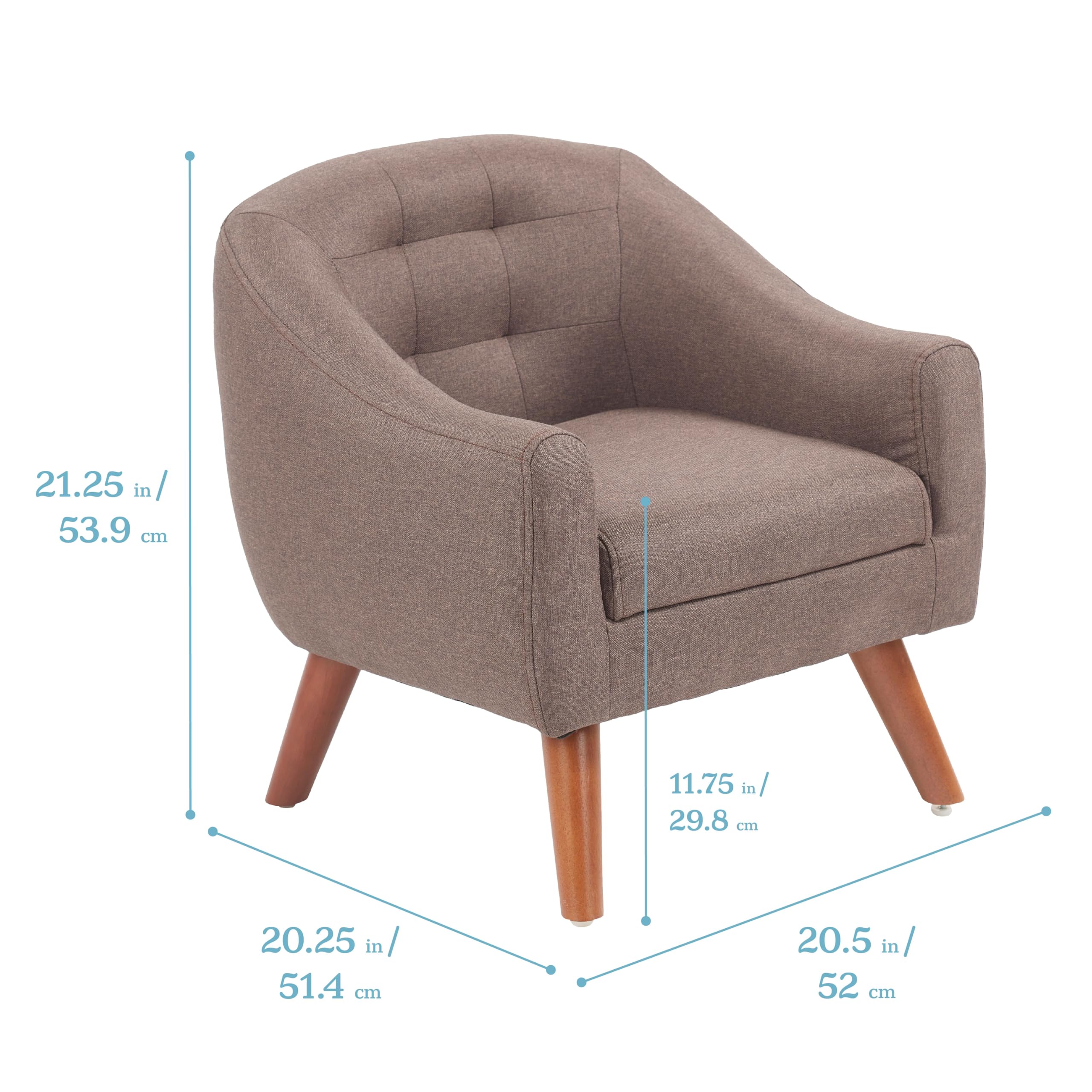 ECR4Kids Willa Arm Chair for Kids - Sturdy & Comfortable Children's Furniture in Raisin Color - Perfect for Playrooms, Classrooms & Bedrooms