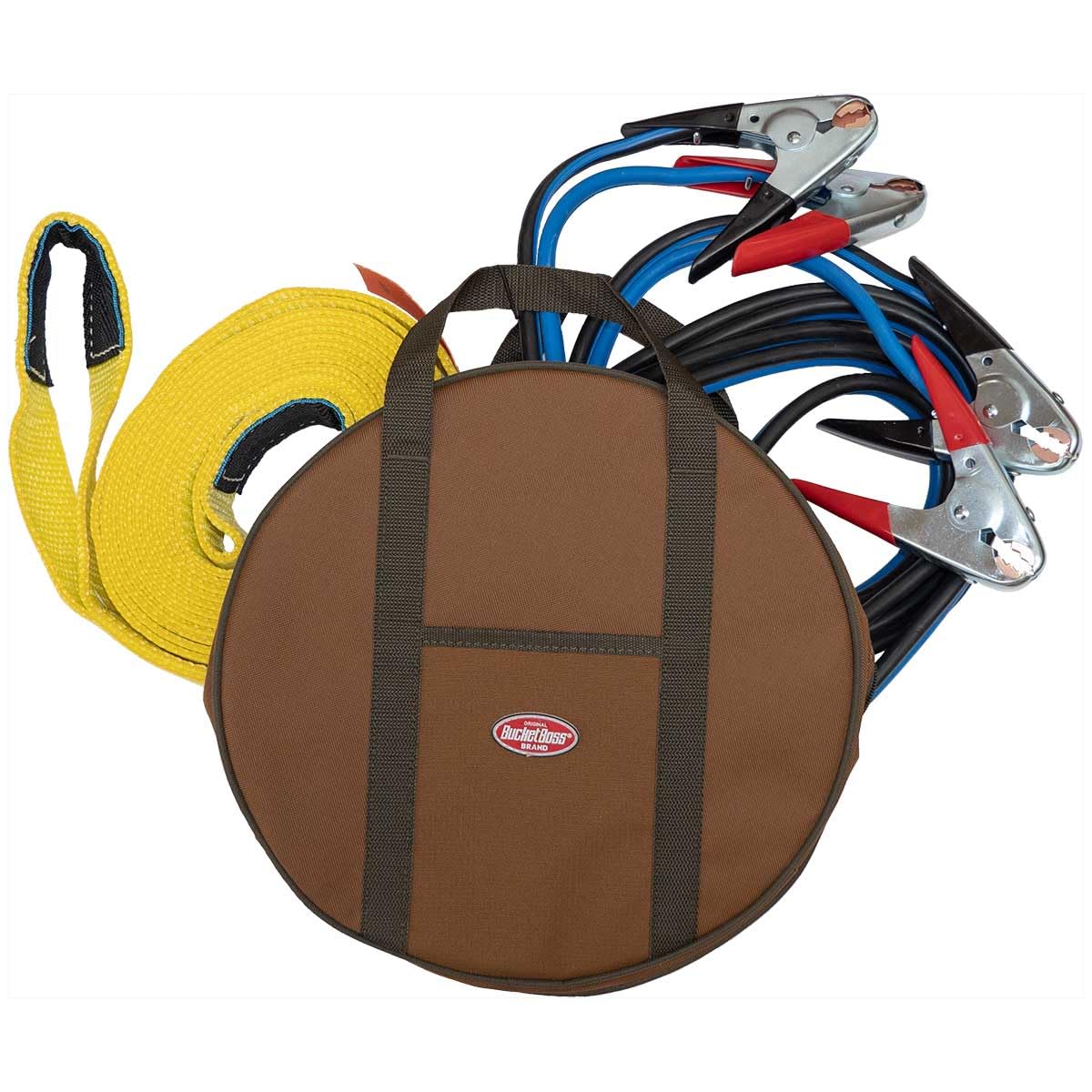 High-Quality Emergency Jumper Cable & Heavy-Duty Tow Strap Kit for Car Battery Jump Start & Vehicle Recovery - Perfect for Roadside Emergencies, Off-Road Adventures & Winter Driving