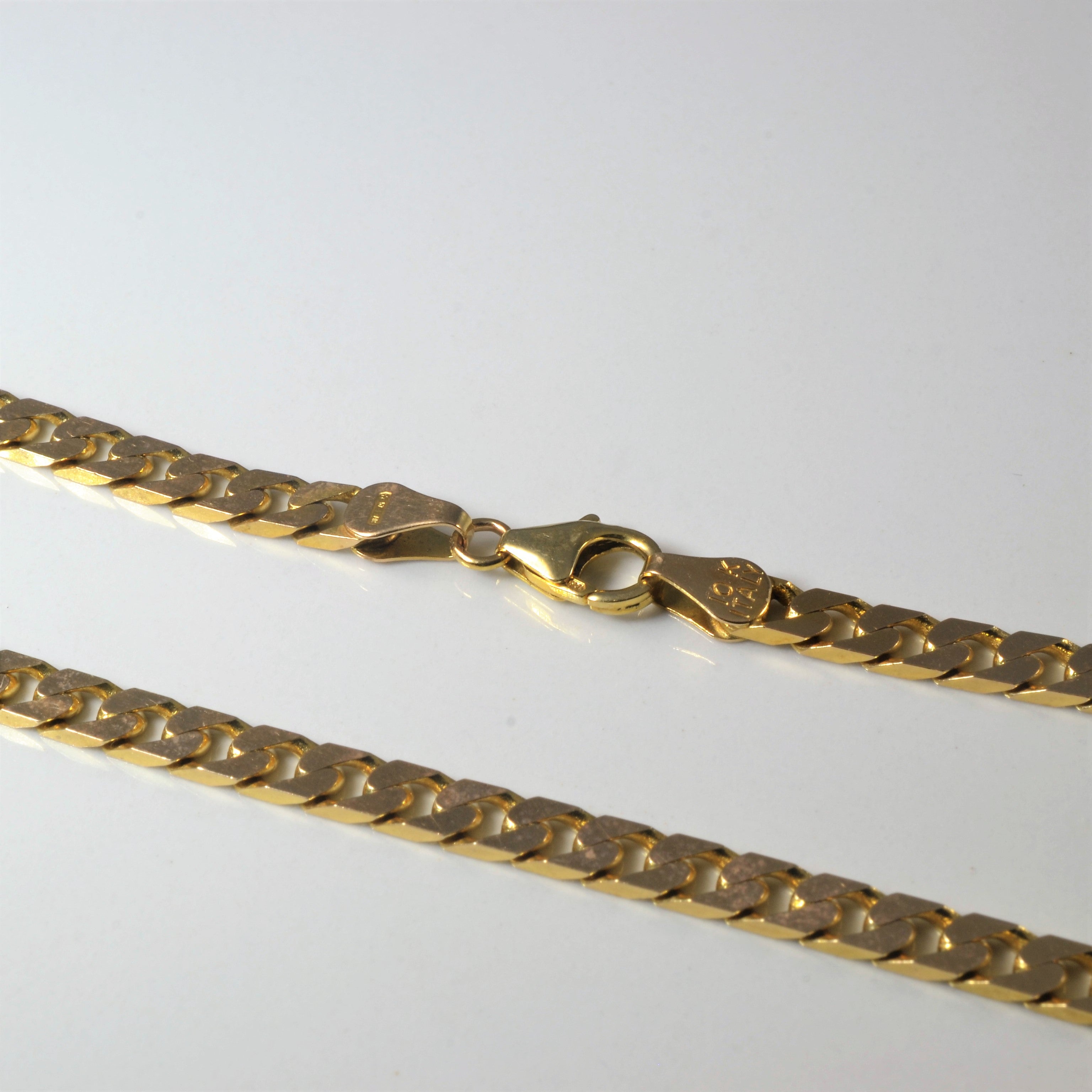 10K Yellow Gold Curb Link Chain 23