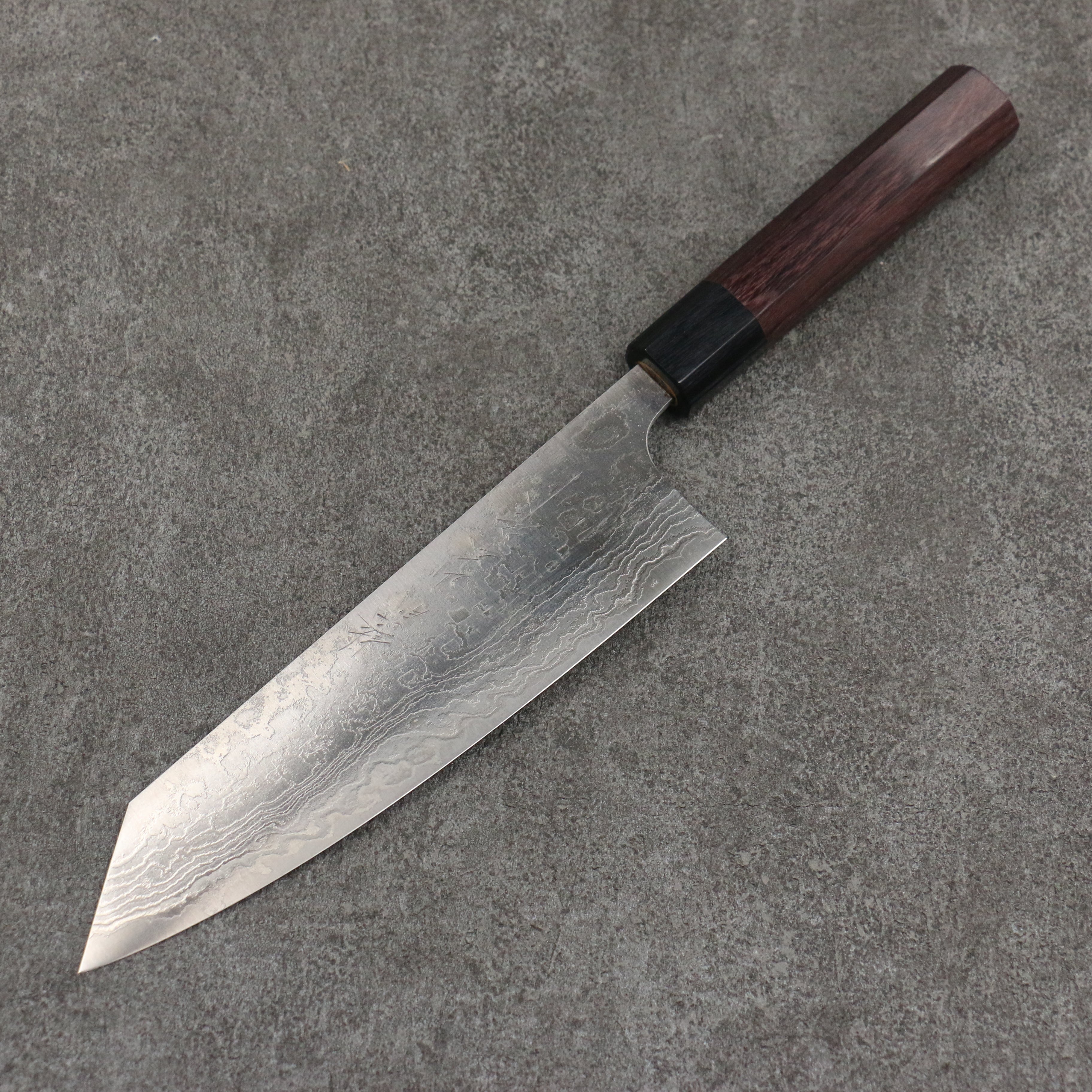 Premium Nao Yamamoto SG2 Damascus Bunka Knife 180mm - High Carbon Steel Blade, Rosewood Handle with Black Pakka Wood Ferrule - Perfect for Sushi, Vegetables & Precision Cutting