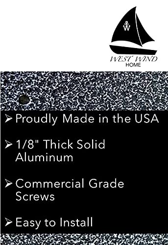 36 Inch Aluminum Door Kick Plates for Exterior Doors - 1/8