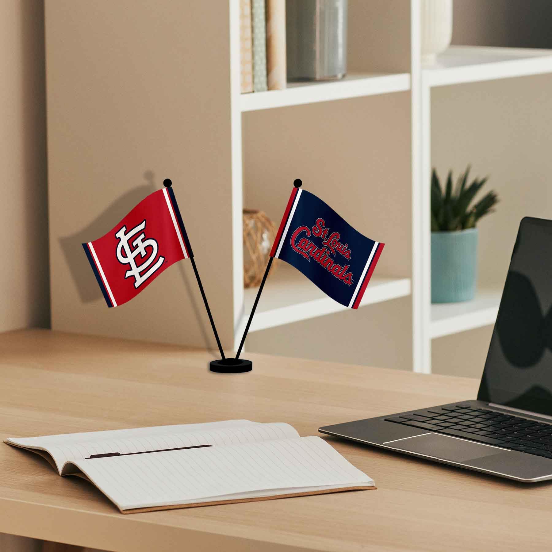 St. Louis Cardinals Desk & Table Top Flags - MLB Team Decor for Office, Home, and Game Day Fan Display