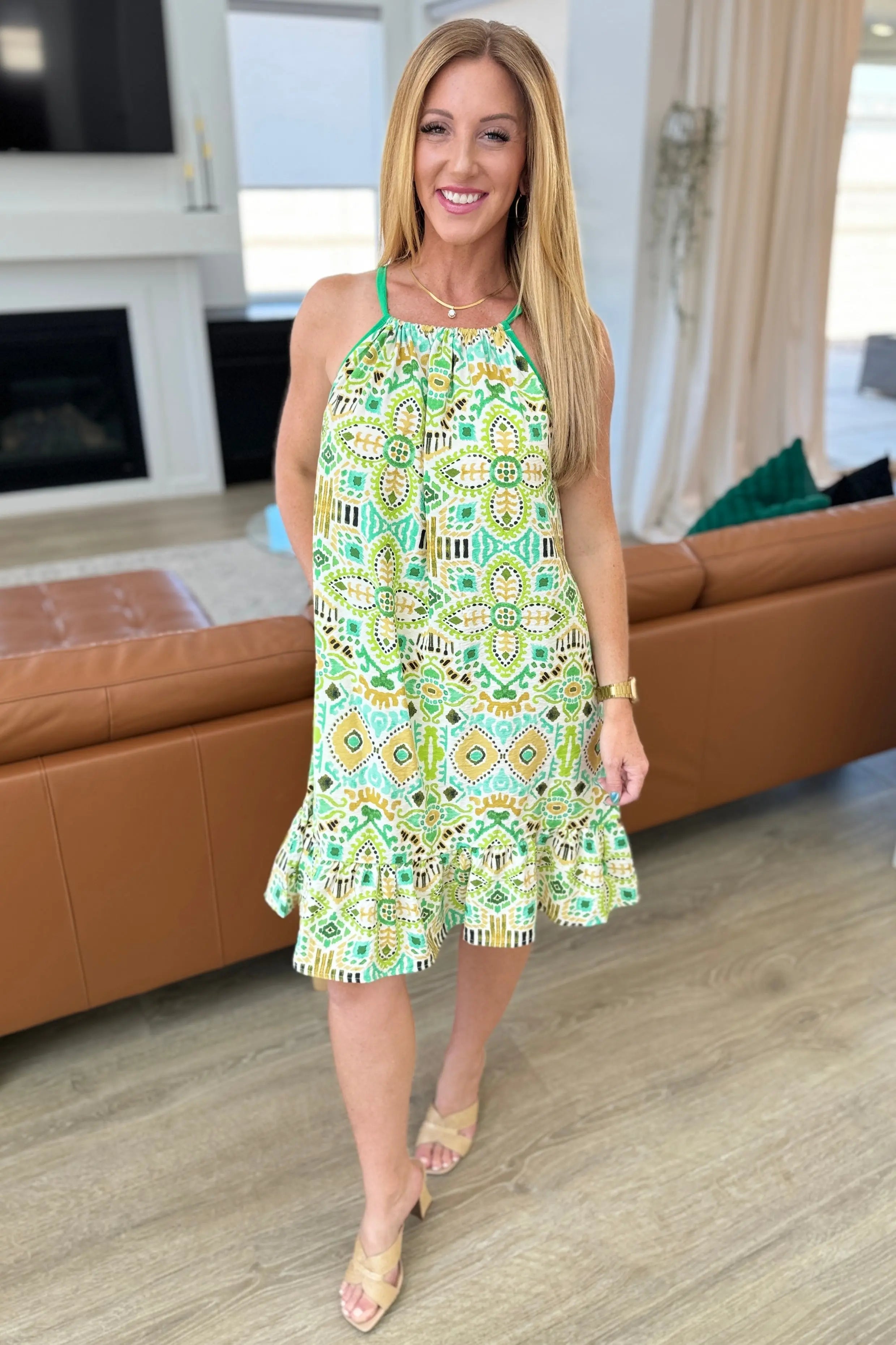 Trendy Lime Green Tank Dress for Women | Casual Summer Sleeveless Dress | Perfect for Beach Outings, Music Festivals & Date Nights