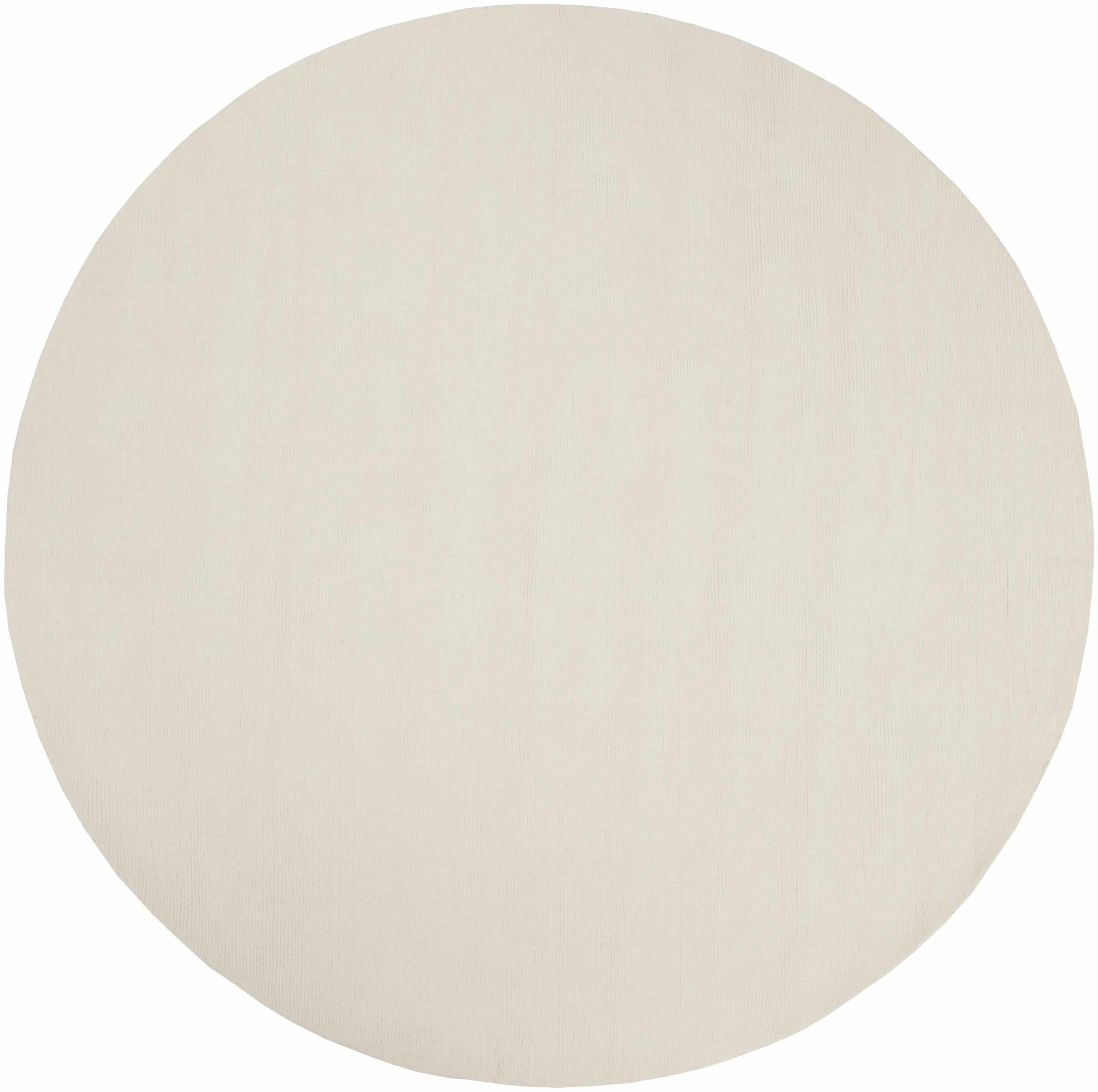 Premium Hand-Loomed 100% Wool Modern Farmhouse Area Rug - Brockton Solid Beige/Cream - 3'3