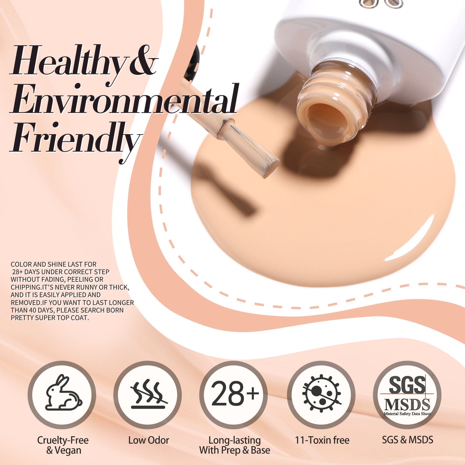 NP02 7ml Soak Off UV LED Gel Polish Nail Kit - Long Lasting High Gloss Manicure for Home & Salon Use | Perfect for Nail Art, French Tips & Special Occasions