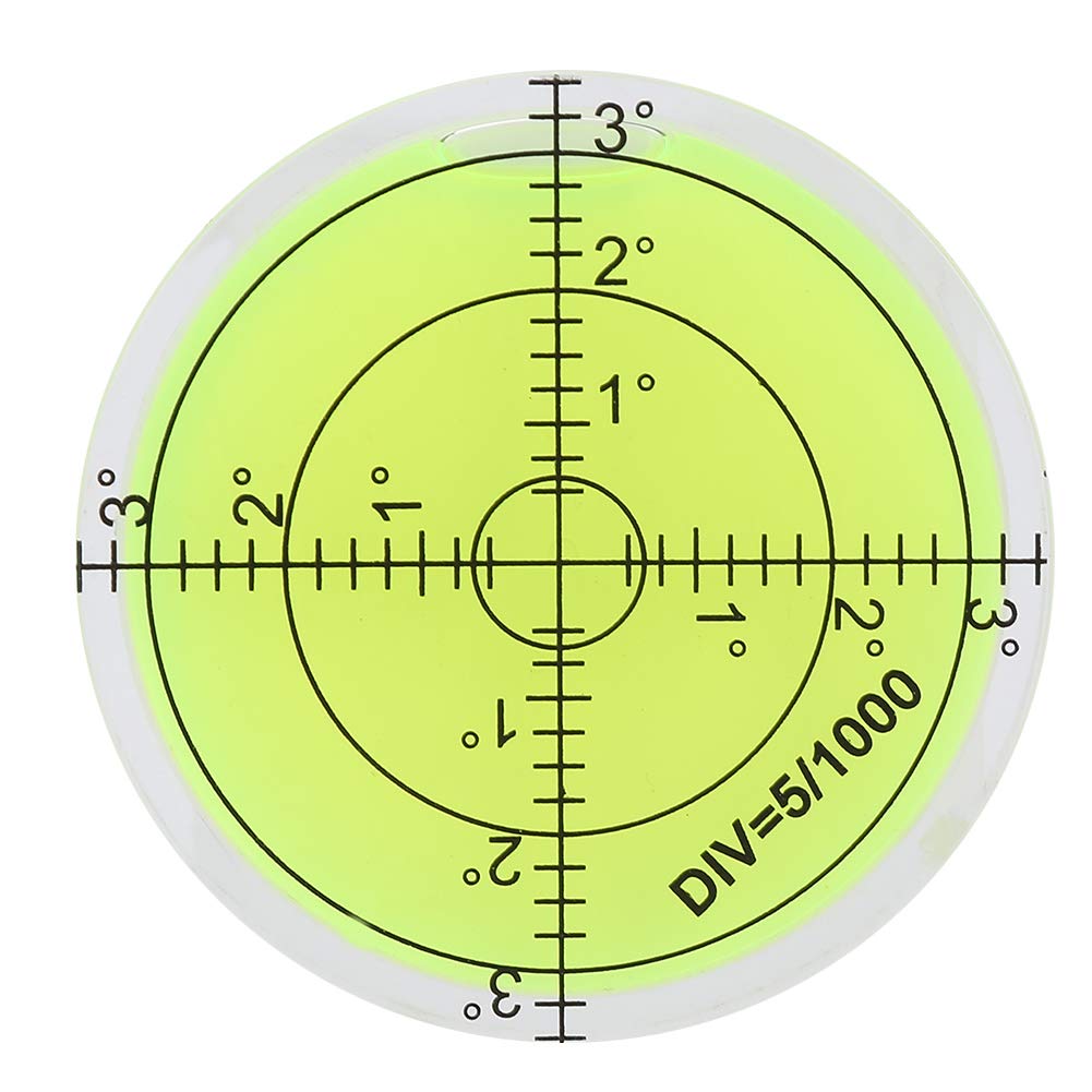 60mm Small Round Bubble Level with Scale - Precision Measuring Tool for Camera, Tripod & Platform Balance - Perfect for Photography, Construction & DIY Projects