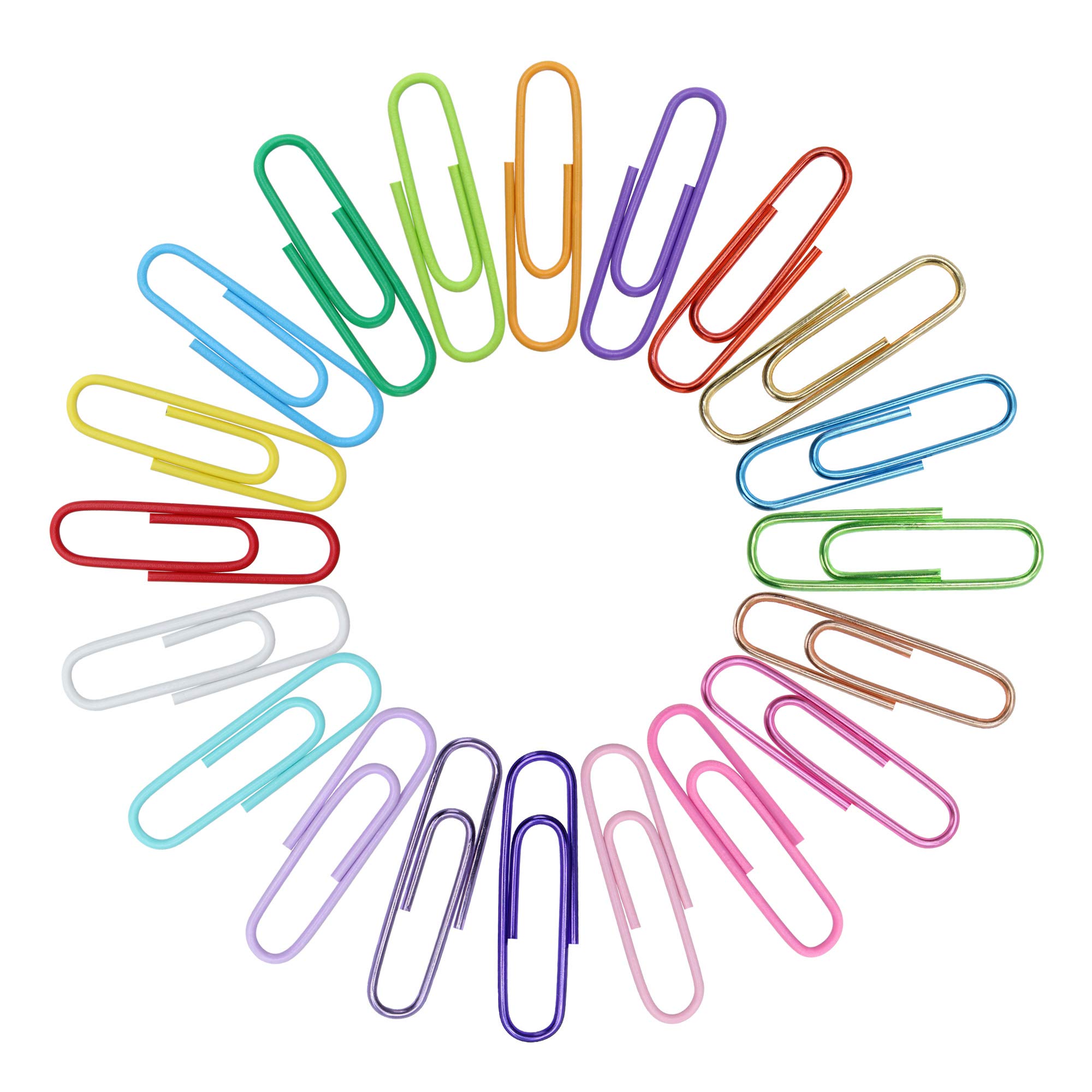 100pcs Colorful 33mm Paper Clips with Plastic Storage Box - Office Supplies for Organizing Documents, School Projects & Home Office Use