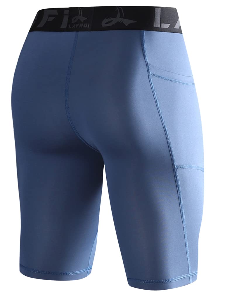 LAFROI Men's Quick Dry Compression Shorts with Cool Fit & Waistband - YSK09 - Perfect for Running, Gym Workouts & Outdoor Sports