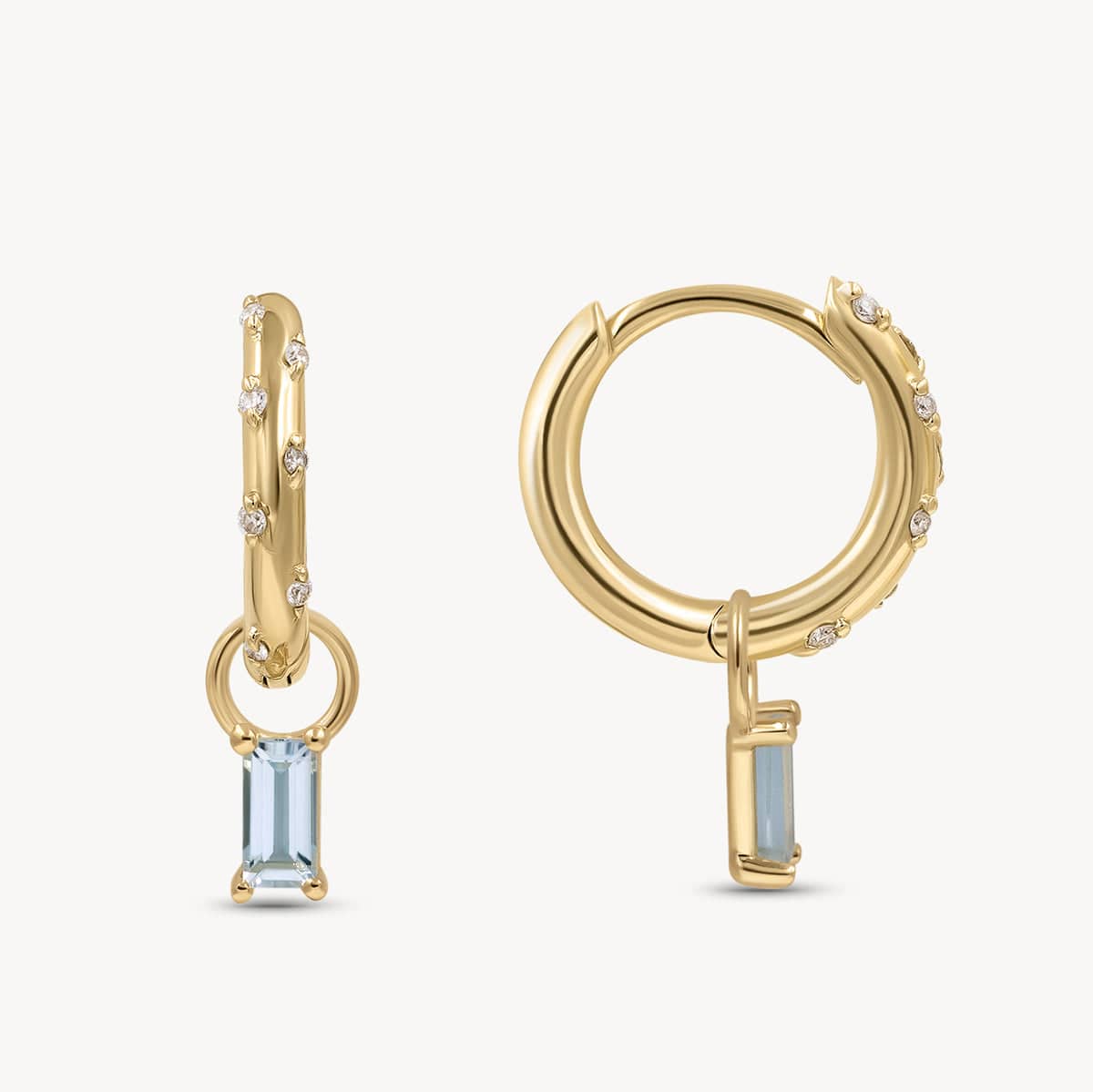 Mini Birthstone Huggie Charms - Dainty Sterling Silver Earrings for Women | Perfect for Everyday Wear, Gifts & Special Occasions
