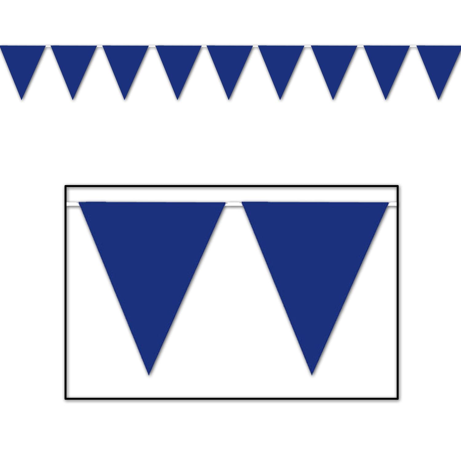 12 Pack Blue Party Pennant Banner - Decorative Hanging Bunting Flags for Birthday, Graduation, Baby Shower & Holiday Celebrations