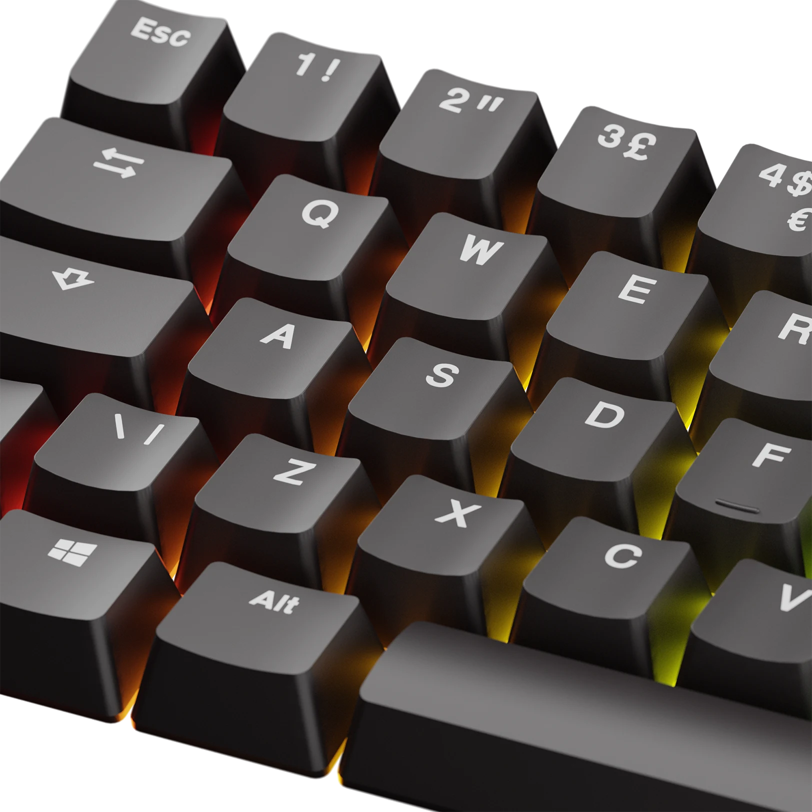 Premium Classic Black Keycaps for Mechanical Keyboards - UK Layout | Durable PBT Material for Typing & Gaming