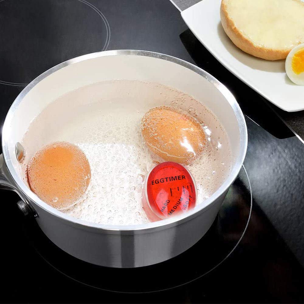 2-Pack Egg Timer for Perfect Boiled Eggs - Reusable, Color-Changing, Non-Toxic Kitchen Tool for Soft, Medium & Hard Boiled Eggs - Ideal for Breakfast, Meal Prep & Cooking Enthusiasts