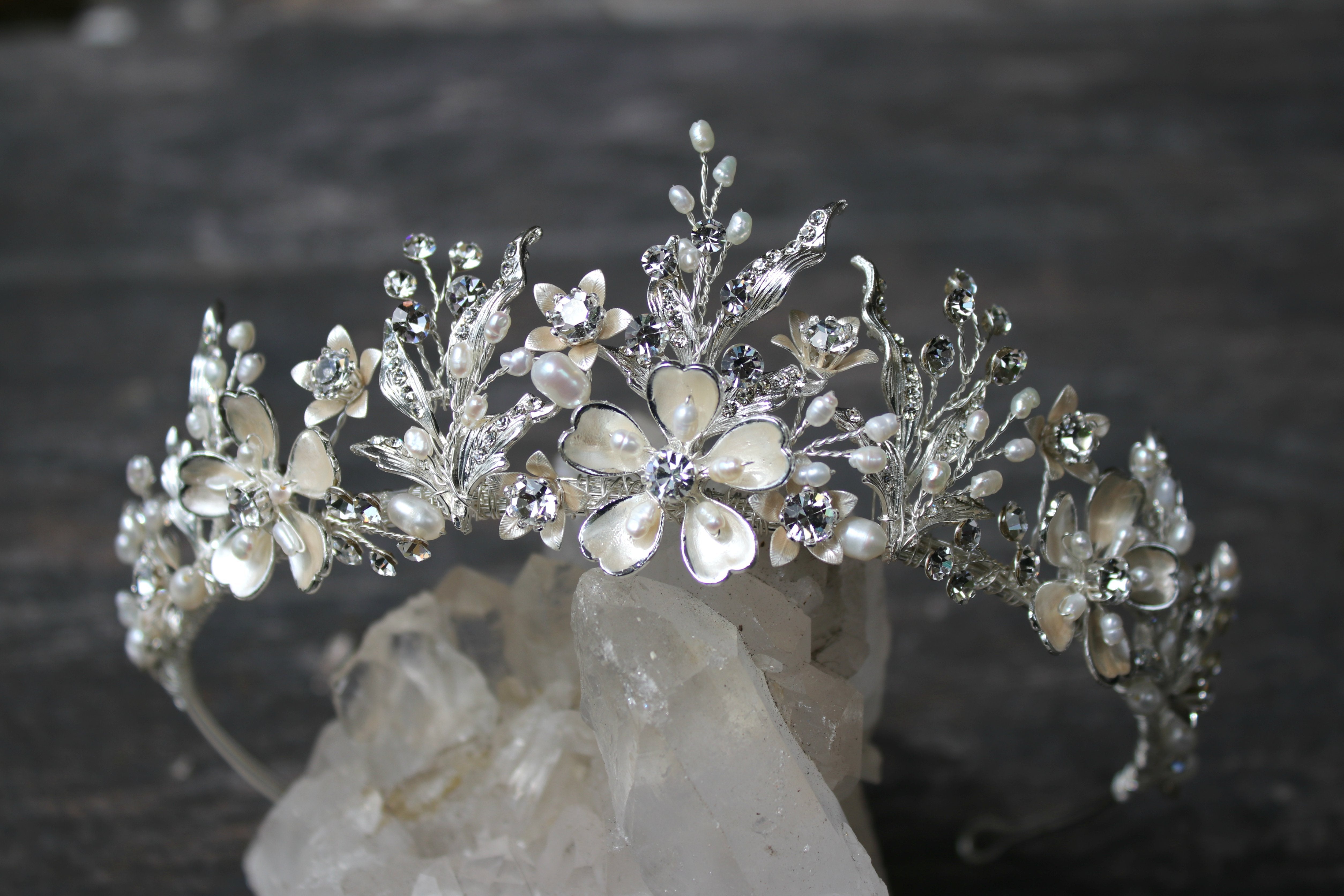 Genevieve Tiara - Elegant Rhinestone Crown for Women, Bridal Headpiece, Prom Queen Accessories | Perfect for Weddings, Pageants, and Special Occasions