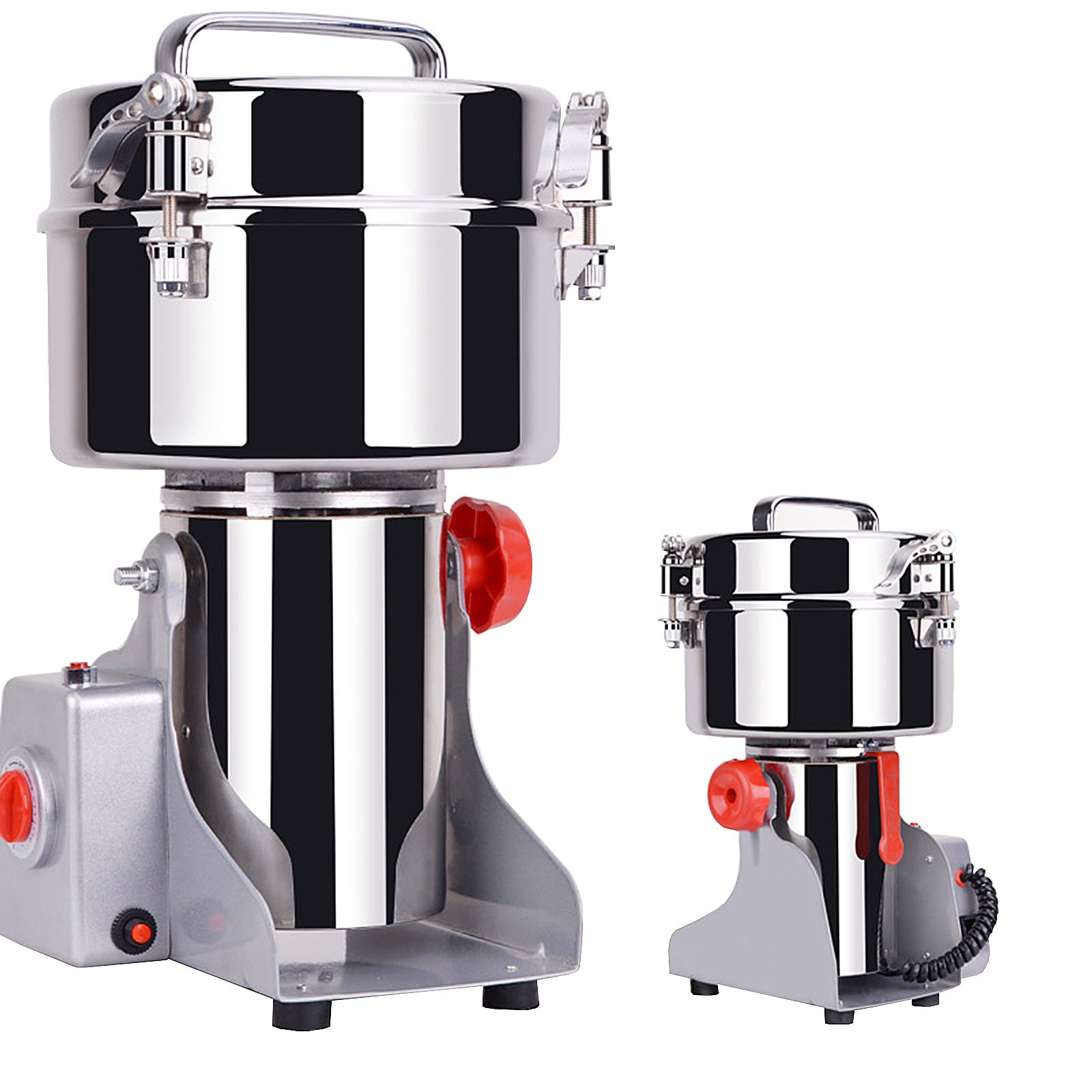 Adima 2000G Electric Grain Grinder Mill - High-Speed Commercial Spice & Herb Grinder, Stainless Steel Coffee Bean, Pepper & Corn Powder Machine - Perfect for Home Kitchens & Coffee Shops