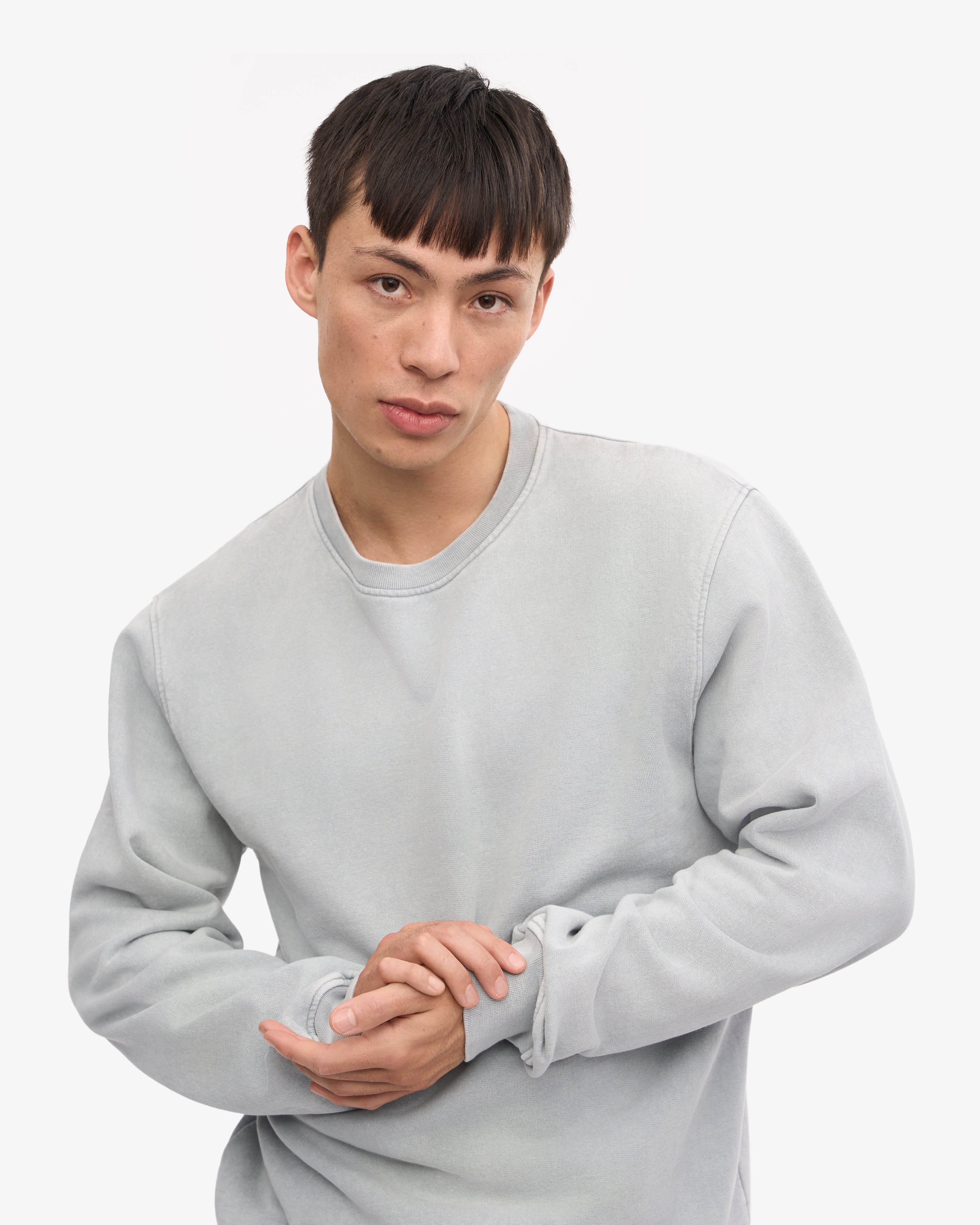Classic Organic Cotton Crew Neck T-Shirt for Men - Faded Grey - Soft & Comfortable Casual Wear for Everyday Outfits