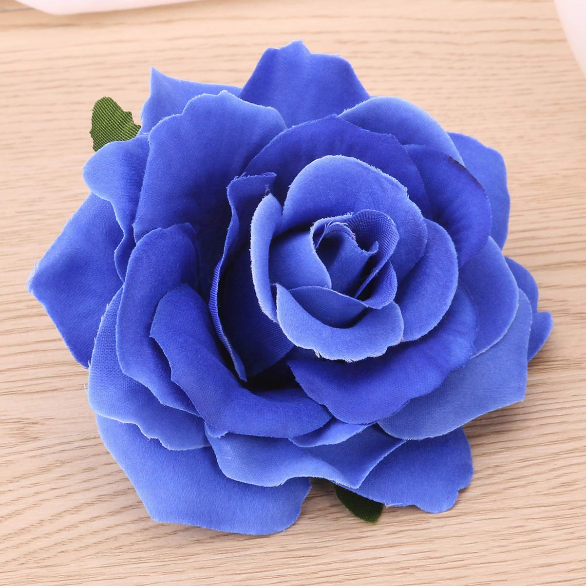 Uonlytech 2-in-1 Rose Flower Hair Clip & Brooch - Large Artificial Fabric Rose Hair Accessories for Women, Girls, Bridal Party - Perfect for Weddings, Prom, Parties & Special Occasions (Sky Blue)