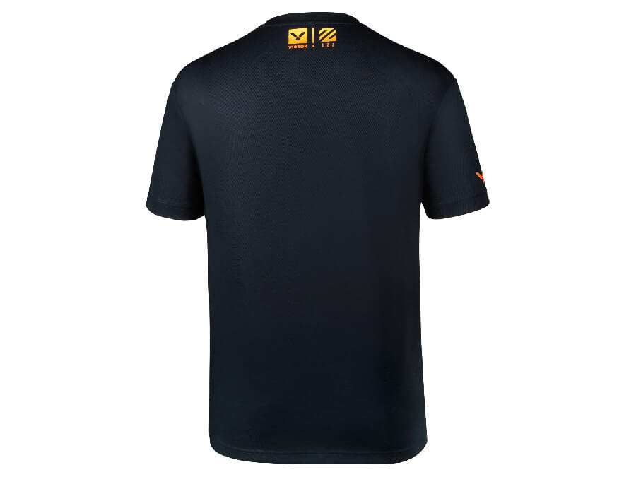 Victor T LZJ301 C Unisex Badminton T-Shirt - Breathable Quick-Dry Sports Shirt for Men & Women [Black] - Perfect for Badminton, Tennis, Gym Workouts & Casual Wear