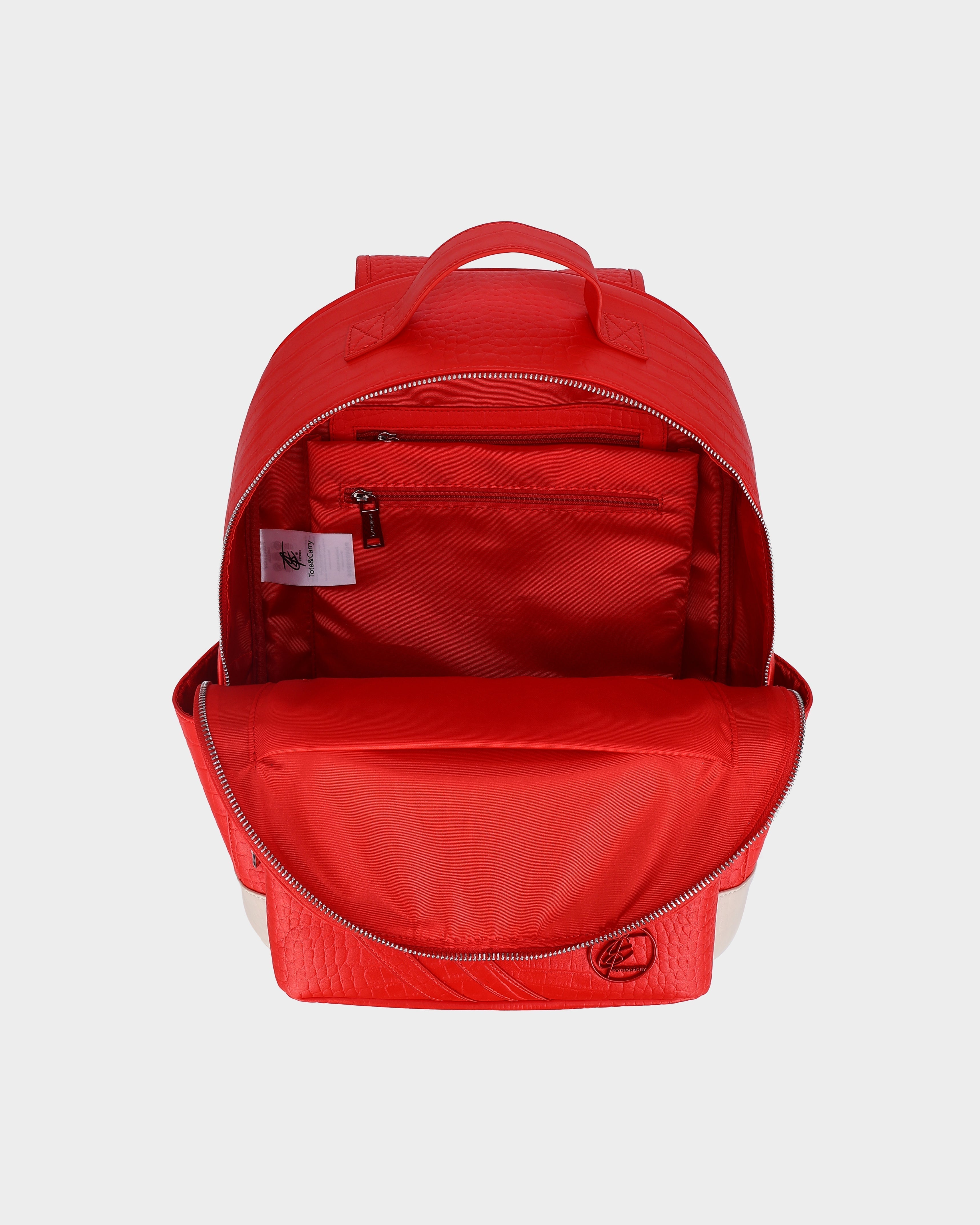 Premium Red Leather Backpack for Men & Women - Durable Travel Laptop Bag with USB Charging Port - Perfect for Work, School & Outdoor Adventures