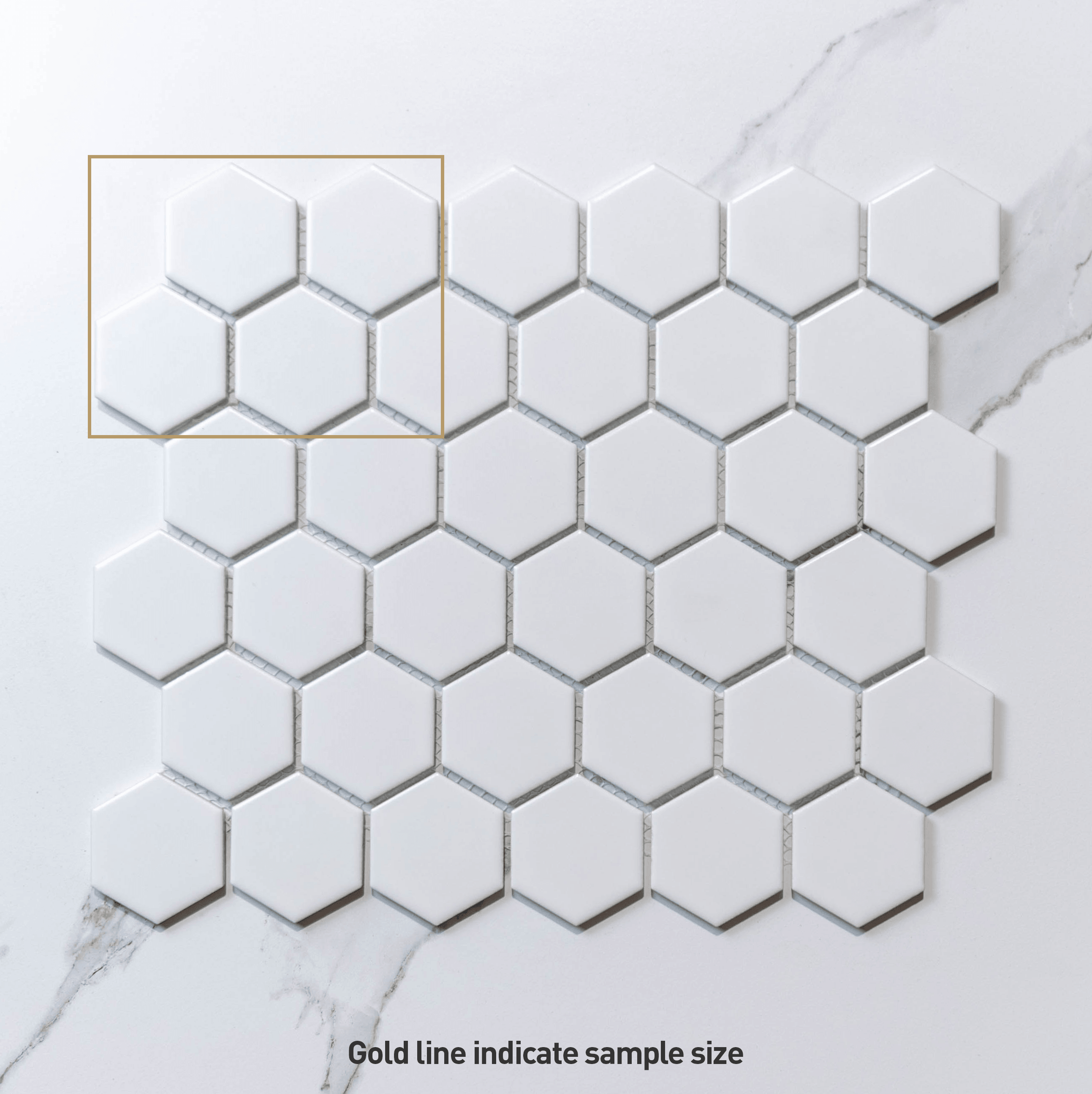 Hive M White 51x59 Glossy Hexagon Mosaic Tile (Per Sheet) - Perfect for Kitchen Backsplash, Bathroom Wall, and DIY Home Decor